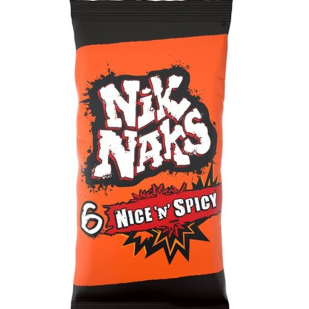 Nik Naks Nice & Spicy Corn Snacks 6X20g
